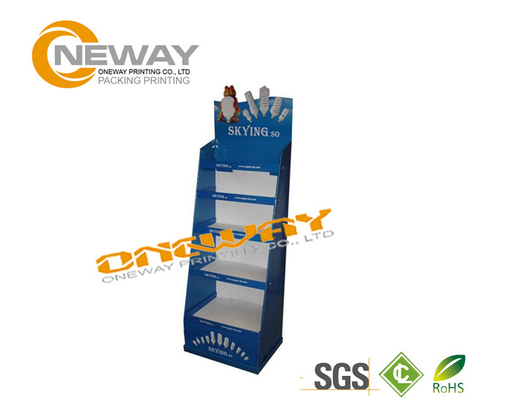 New Product 4 Tier Floor Cardboard Display Stands / Retail Display Racks