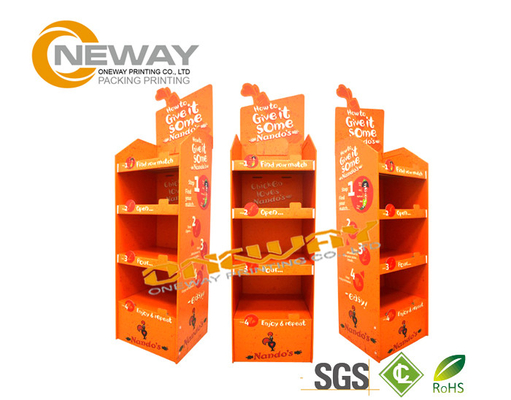 New Product 4 Tier Floor Cardboard Display Stands / Retail Display Racks