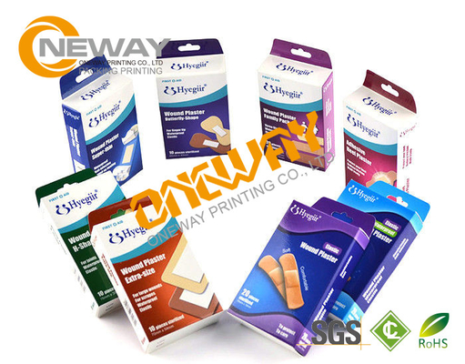 Full Color Printed White Board Box Packed Adhesive Bandage 10pcs / Box Or 20pcs / Box