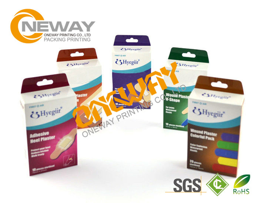 Full Color Printed White Board Box Packed Adhesive Bandage 10pcs / Box Or 20pcs / Box