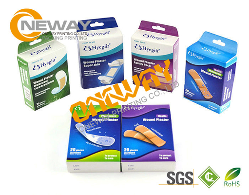 Full Color Printed White Board Box Packed Adhesive Bandage 10pcs / Box Or 20pcs / Box