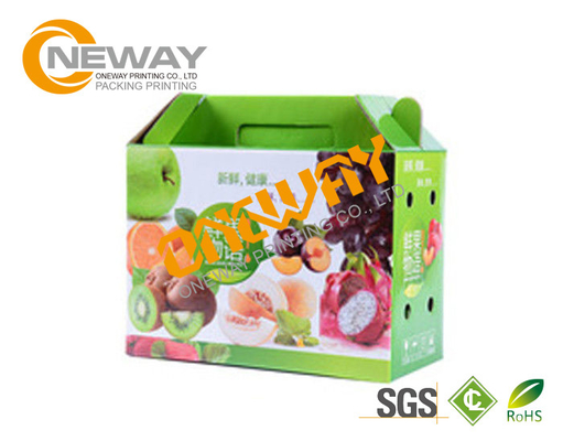 Printed Packaging Boxes ， Custom Printed Recyclable Farm Packing Paper Apple Box