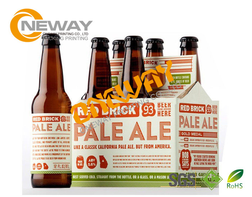 Custom Printing Six Pack Beer Box For Beverage , Matt Lamination Surface