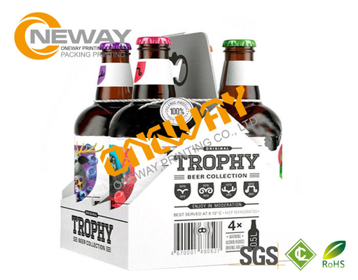 Custom Printing Six Pack Beer Box For Beverage , Matt Lamination Surface