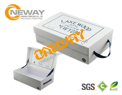 Customized Paper Cardboard Shoe Boxes with Handle Full Color Printing