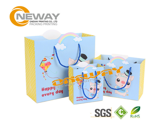 Retail Low Cost Paper Packaging Bags With 210gsm C2S Coated Paper