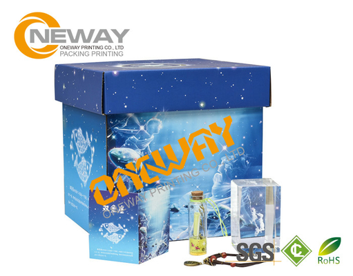 Custom Printed Gift Boxes , Fee Sample Rigid Gift Cardboard Christmas Paper Box with Lid