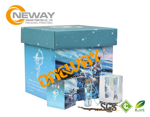 Custom Printed Gift Boxes , Fee Sample Rigid Gift Cardboard Christmas Paper Box with Lid