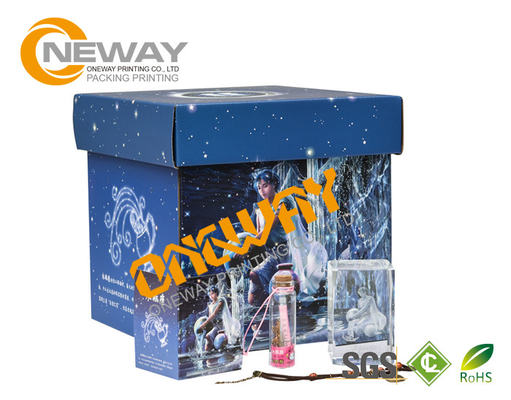 Custom Printed Gift Boxes , Fee Sample Rigid Gift Cardboard Christmas Paper Box with Lid