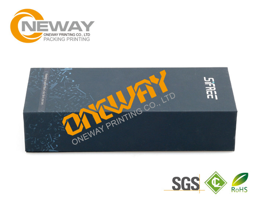 OEM Delicate Foldable Custom Printed Gift Boxes Magnetic Closure Black Paper