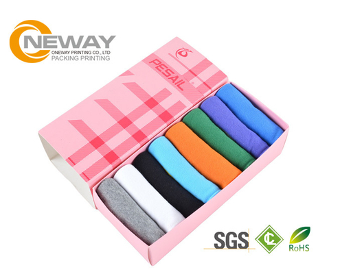 Decorative Folding Paper Packaging Boxes with Gold Logo for Clothes