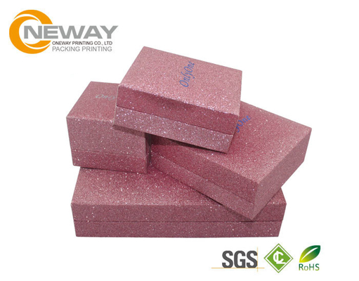 Glossy Finish Paper Jewelry Boxes , Natural Kraft Covered Boxes
