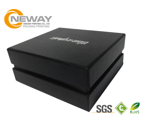 Eco-Friendly Black Color Paper Gift Box , Custom Printed Paper Stationery Boxes