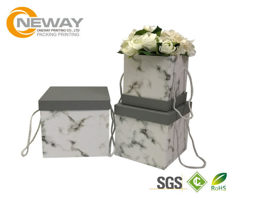 Luxury Waterproof Square rose flower box , Cardboard Presentation Boxes