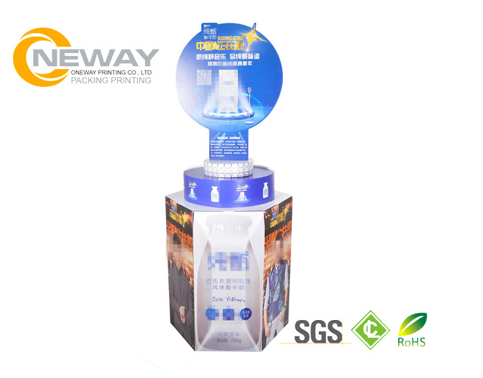 Cardboard Display Stands , Snacks Food Corrugated Cardboard Display Stands Free Design